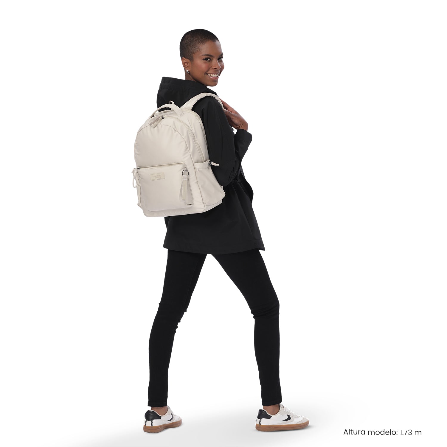 Morral Universitario Estambul Porta PC 14" Beige Mujer