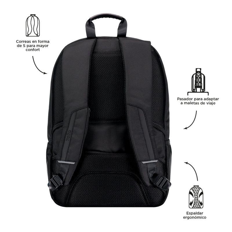 Morral Ejecutivo Porta PC 15.4" P Tablet Y Pc Berton Negro Hombre