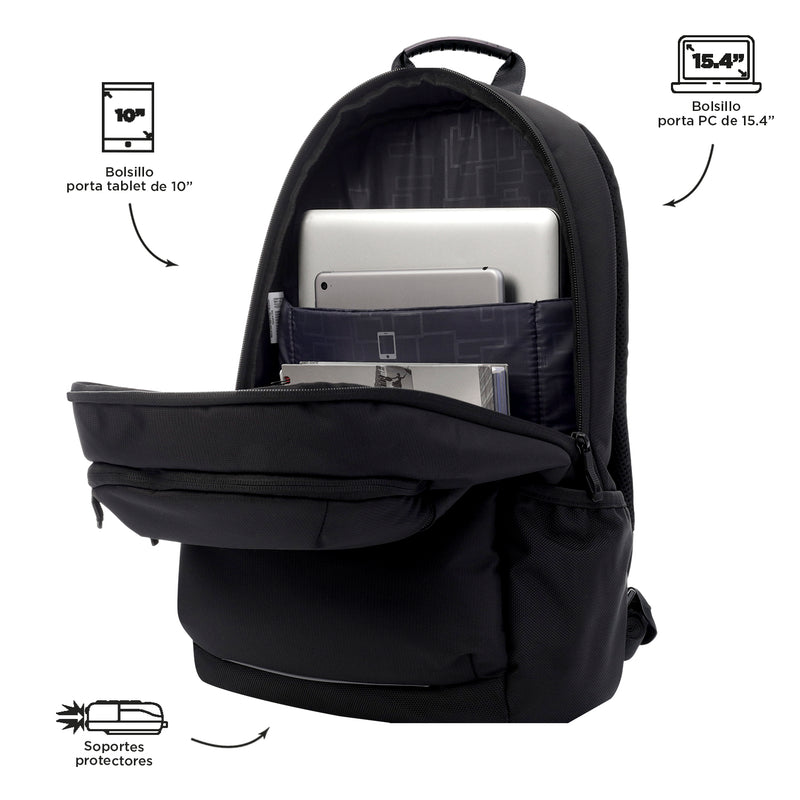 Morral Ejecutivo Porta PC 15.4" P Tablet Y Pc Berton Negro Hombre