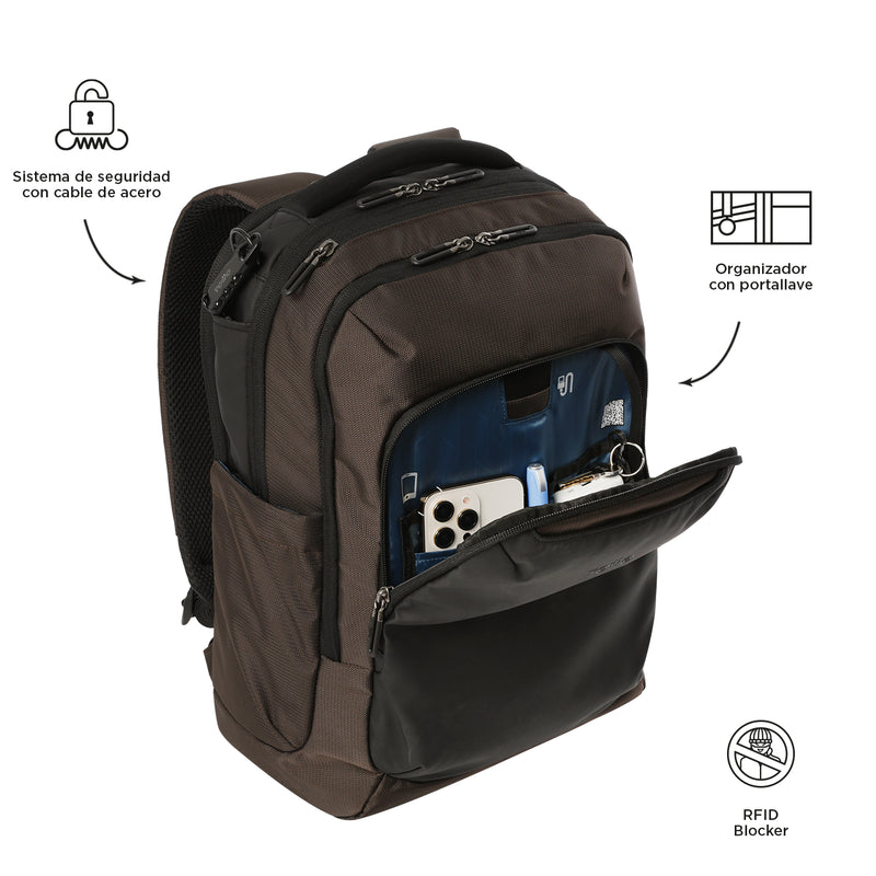 Morral Porta PC 16" Gtx 2.0 Café Hombre