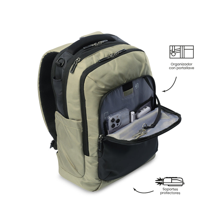 'Morral Ejecutivo Porta PC 16" Gtx 2.0 Beige Hombre