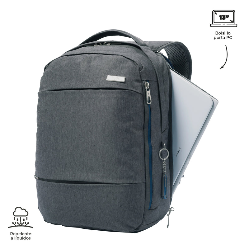 Morral Ejecutivo Porta PC 13" Colbert Gris Hombre