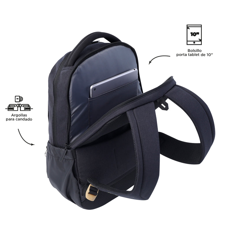 Morral Ejecutivo Porta PC 14" Deleg 2.0 Negro Hombre