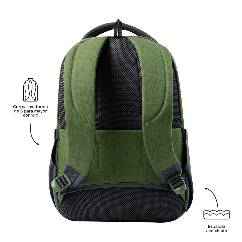 Morral Ejecutivo Porta PC 14" Deleg 2.0 Verde Hombre