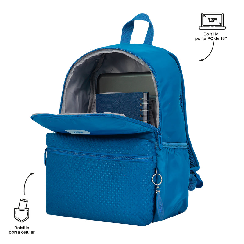 Morral Universitario Porta PC 13" Palencia Azul Mujer