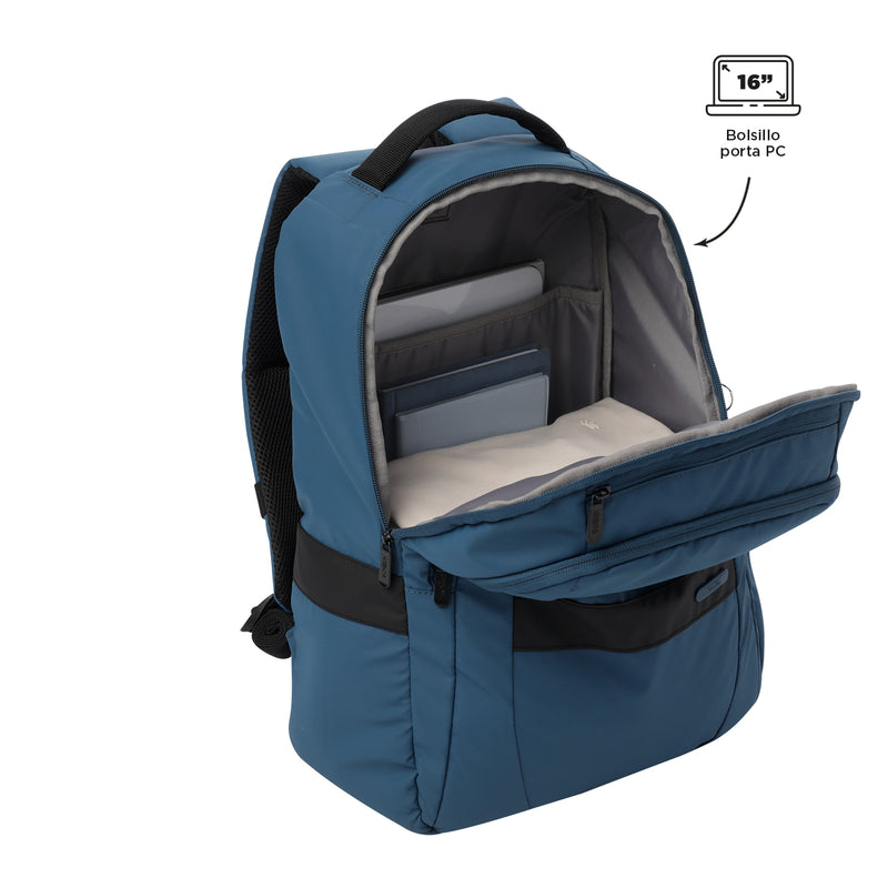 Morral Ejecutivo Porta PC16"  Wivetto 2.0 Azul Hombre