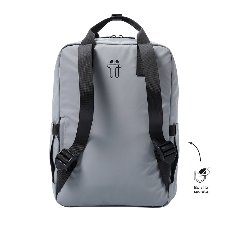 Morral Universitario Porta PC 14" Billy Gris Mujer