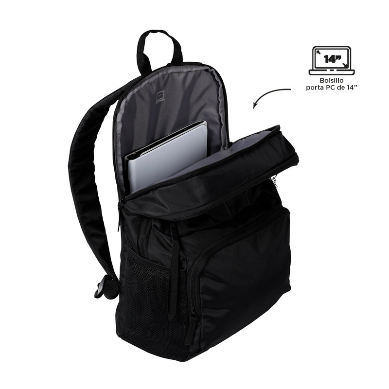 Morral Universitario Porta PC 14" Cloud negro Mujer