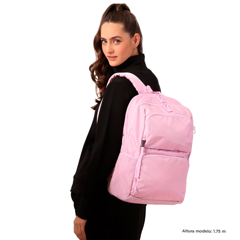 Morral Universitario Porta PC 14" Cloud Rosado Mujer