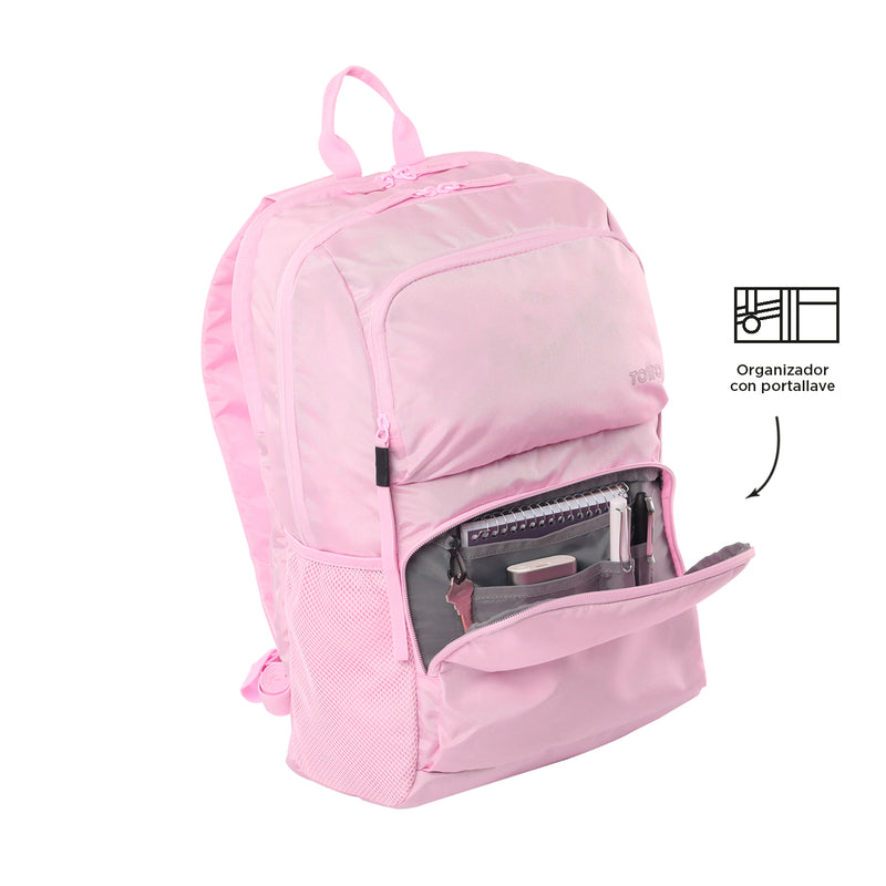 Morral Universitario Porta PC 14" Cloud Rosado Mujer