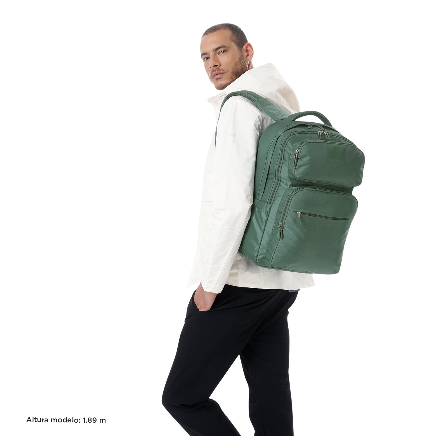 Morral Antimpacto Suspension Porta PC 16" Verde
