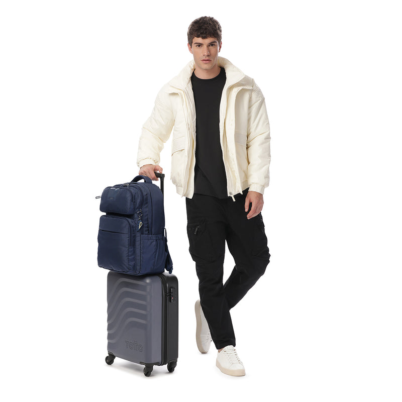 'Morral Antimpacto Porta PC 16" Suspension Azul Hombre