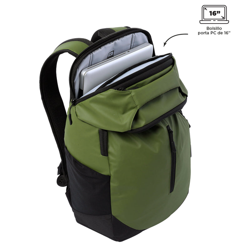 Morral Ejecutivo Porta PC 16" Savage Verde Hombre