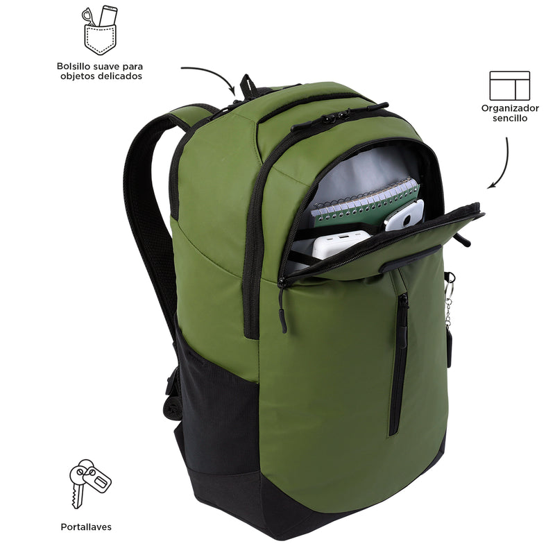 Morral Ejecutivo Porta PC 16" Savage Verde Hombre