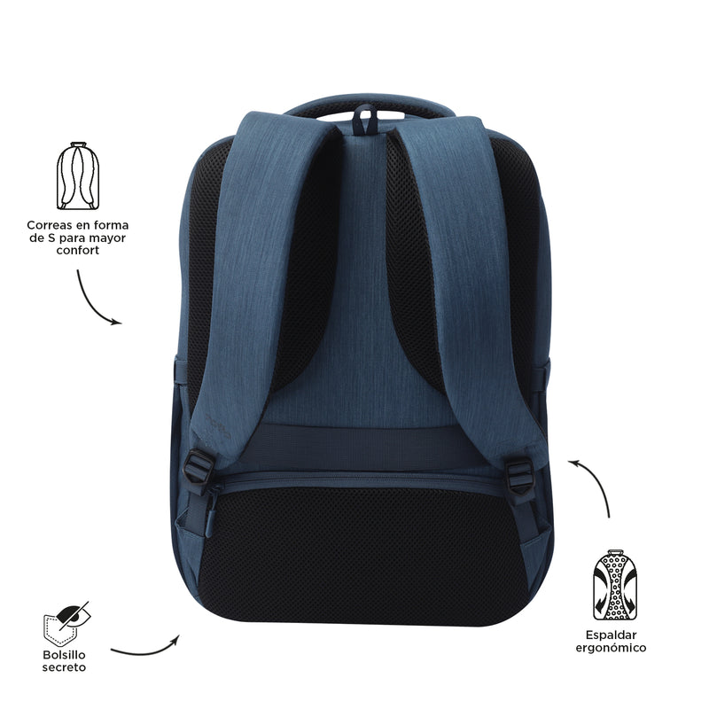 Morral Ejecutivo Porta PC16" Dallas Azul Hombre