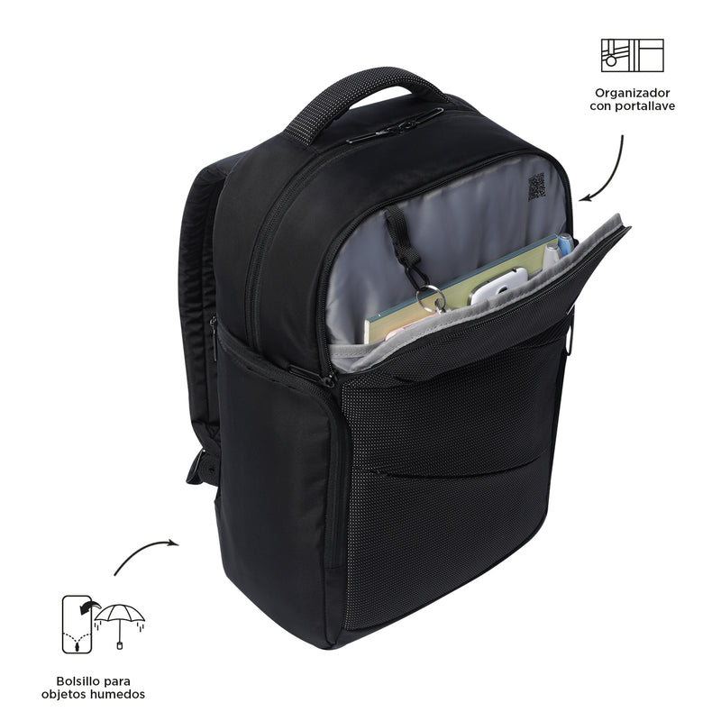 Morral Ejecutivo Porta PC 16" Slant Negro Hombre