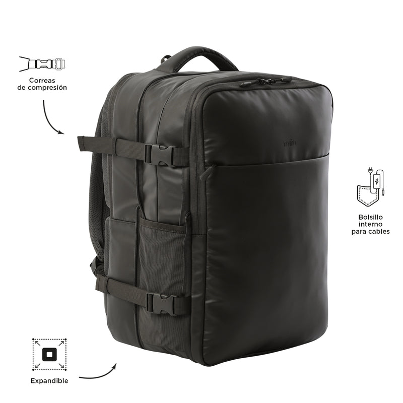Morral de Viaje Expandible Grow Porta PC 16" Café Hombre