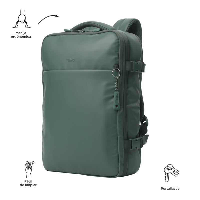 Morral de Viaje Expandible Grow Porta PC 16" Café Hombre