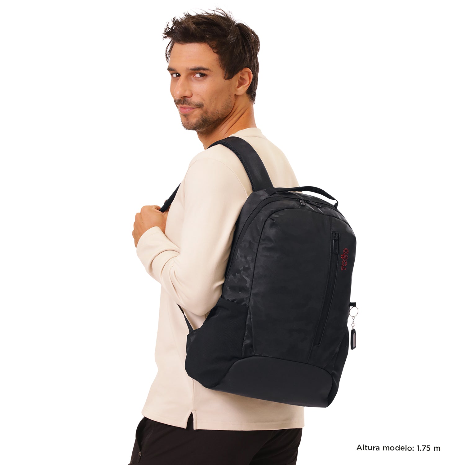 Morral Universitario Detroit Porta PC 16" Negro Hombre