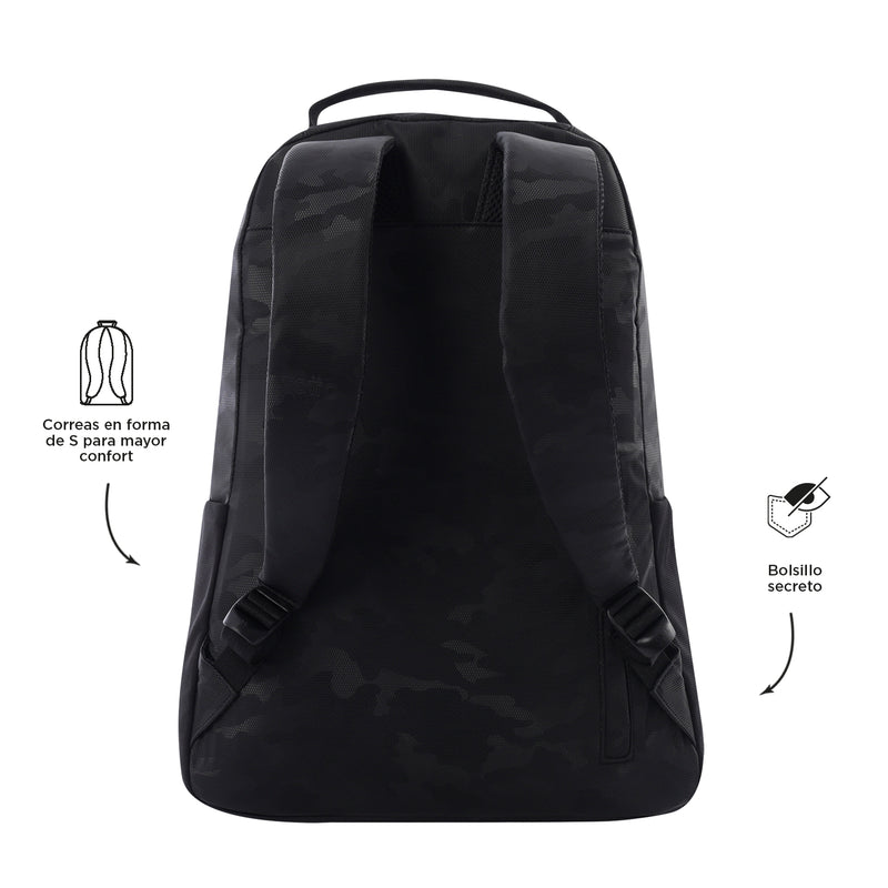 Morral Universitario Detroit Porta PC 16" Gris Hombre