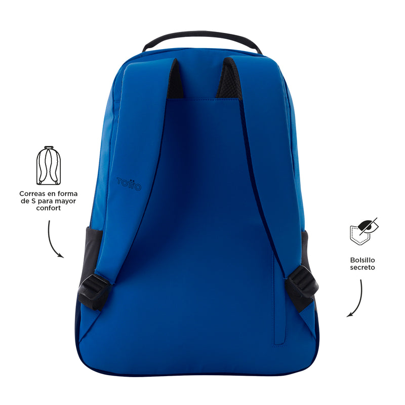 Morral Univertisario Porta PC 16" Detroit Negro/Azul