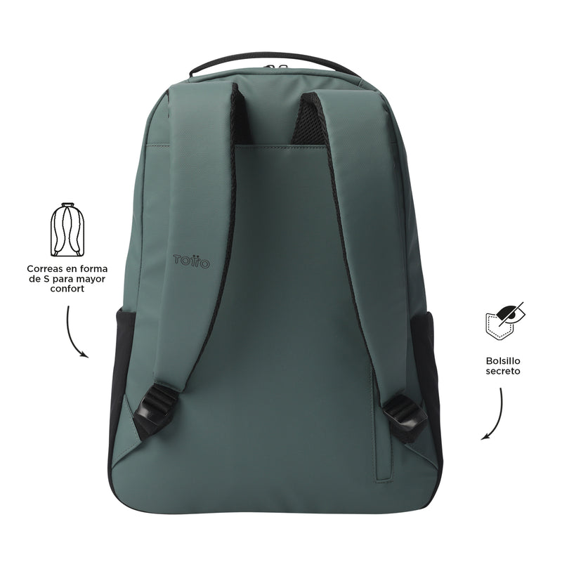 Morral Universitario Detroit Porta PC 16" Gris Hombre