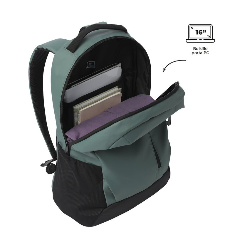 Morral Universitario Detroit Porta PC 16" Gris Hombre