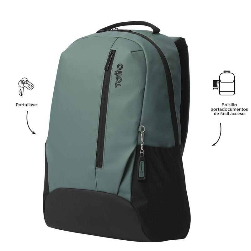 Morral Universitario Detroit Porta PC 16" Gris Hombre