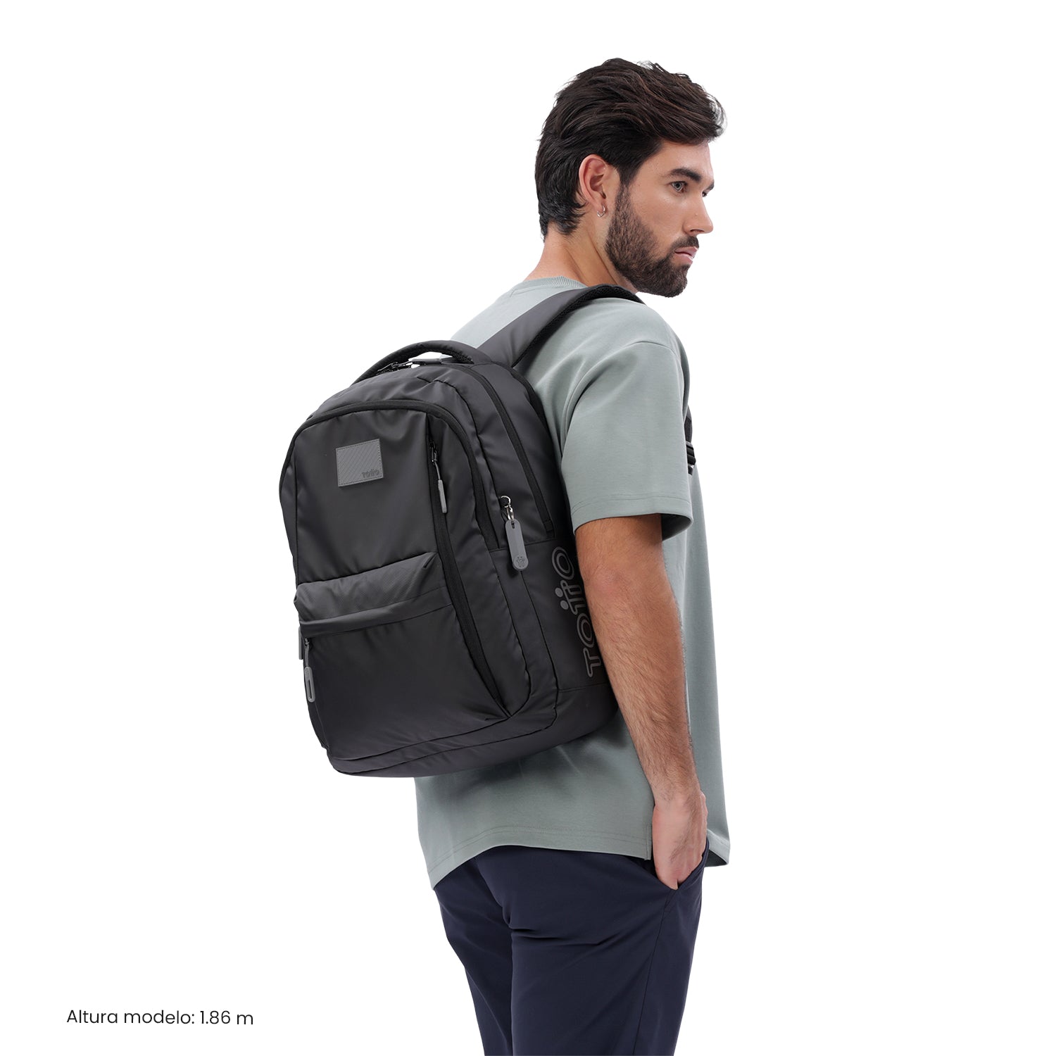 Morral Universitario Kick Porta PC 15" Negro/Gris/ Hombre