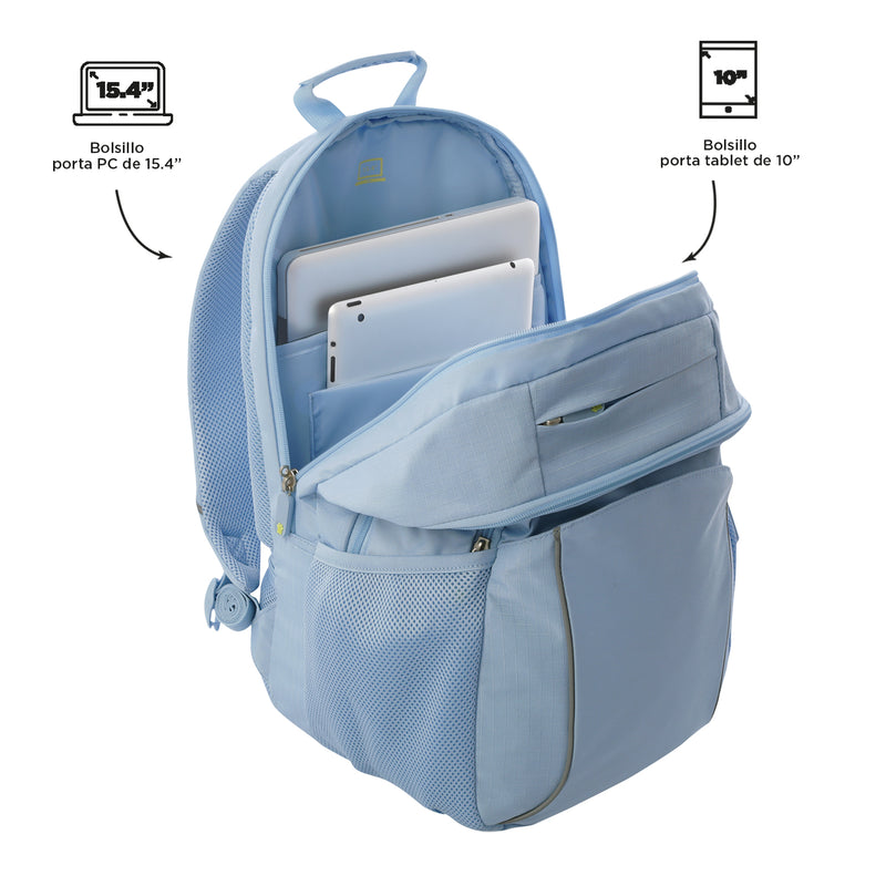 Morral Universitario Cambri 2.0 Porta PC 15.4" Azul Mujer