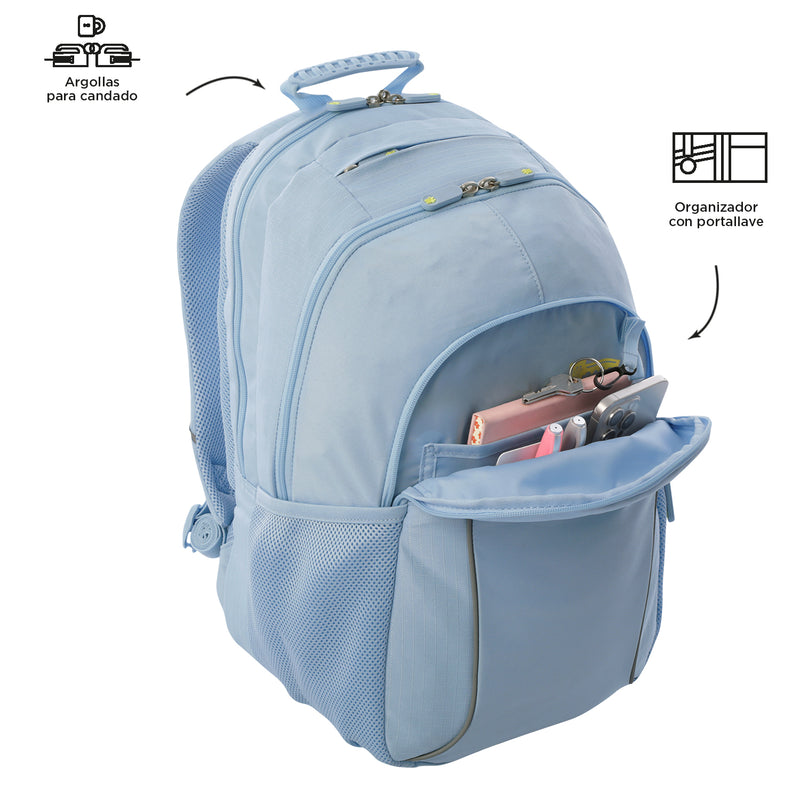 Morral Universitario Cambri 2.0 Porta PC 15.4" Azul Mujer