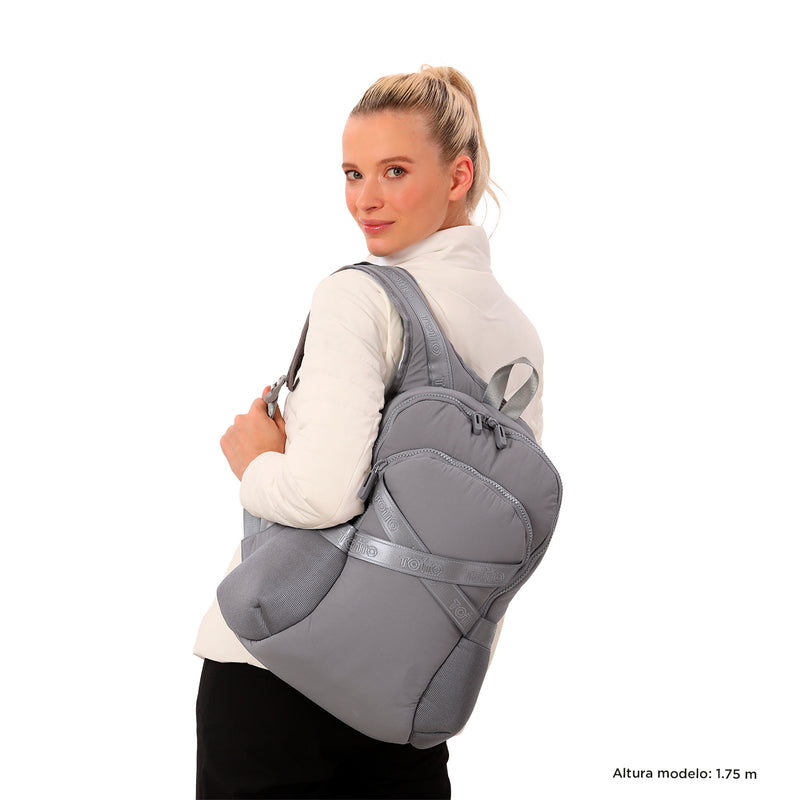 Mochila Mujer Knitty L Deportivo Gris