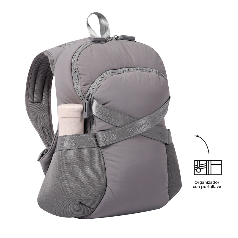 Mochila Mujer Knitty L Deportivo Gris