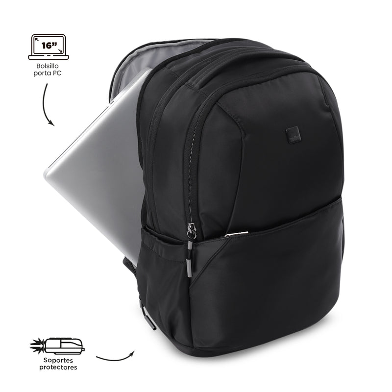 'Morral Ejecutivo Porta PC 16"  Roxanne Negro Mujer