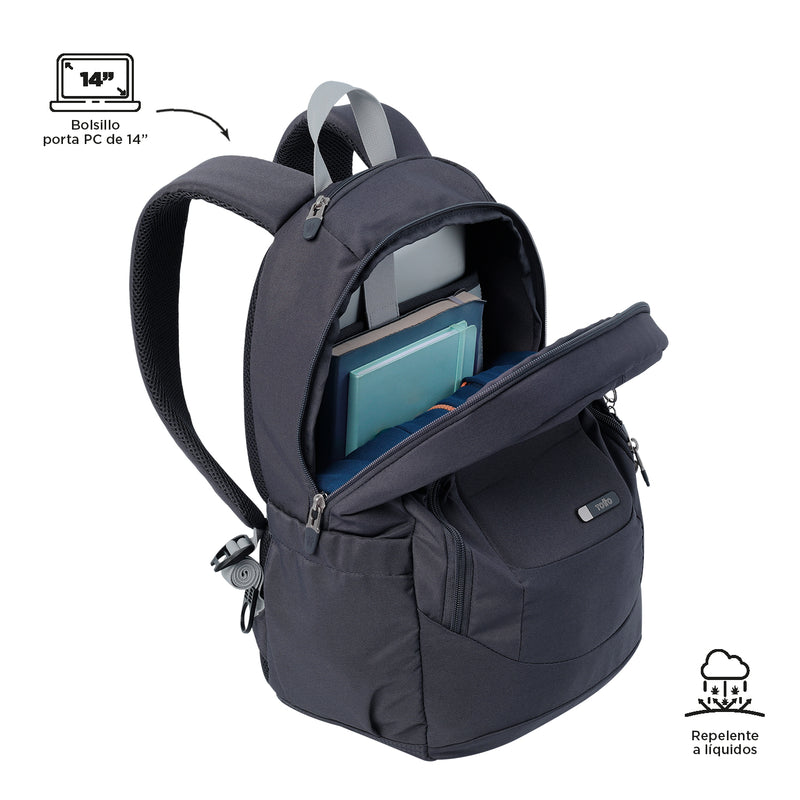 Morral Ejecutivo Porta PC 14" Goctal 2.0 Gris Unisex