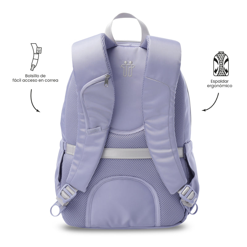 'Morral Universitario Porta PC 14" Goctal Twill 2.0 Morado Mujer