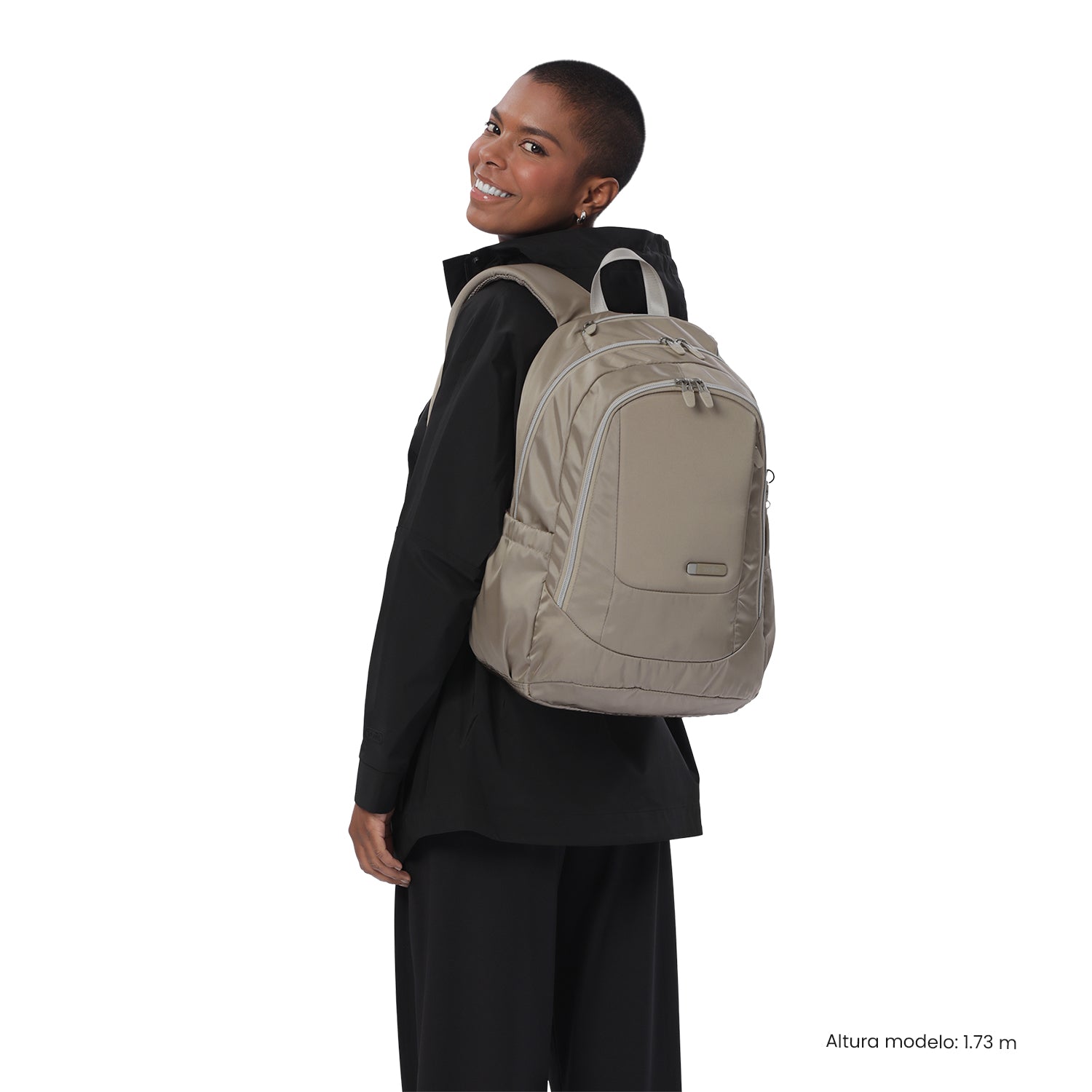 Morral Universitario Goctal Twill 3.0 Porta PC 14" Beige Mujer