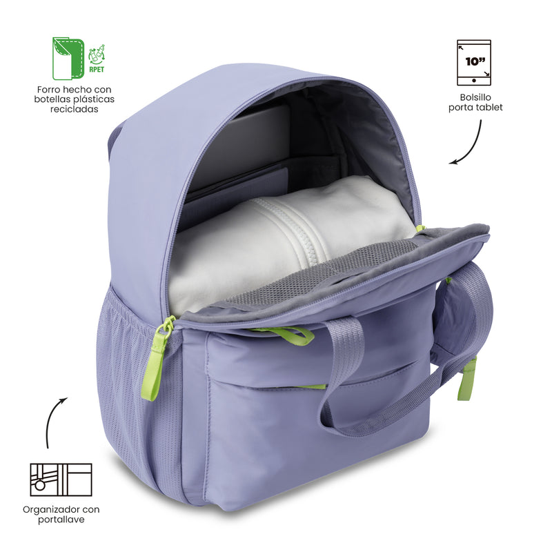 'Morral Universitario Porta Tablet 10" Suzuka Morado Mujer