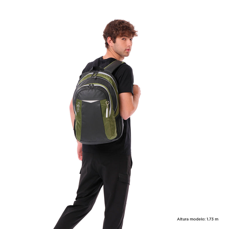 Morral Universitario Porta PC 15.4" Titanio 2.0 Verde Hombre