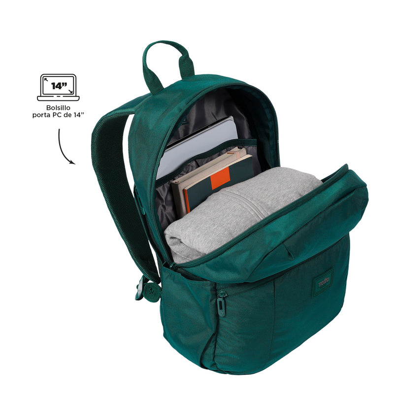 Morral Universitario Porta PC 14" Trik M Verde Unisex