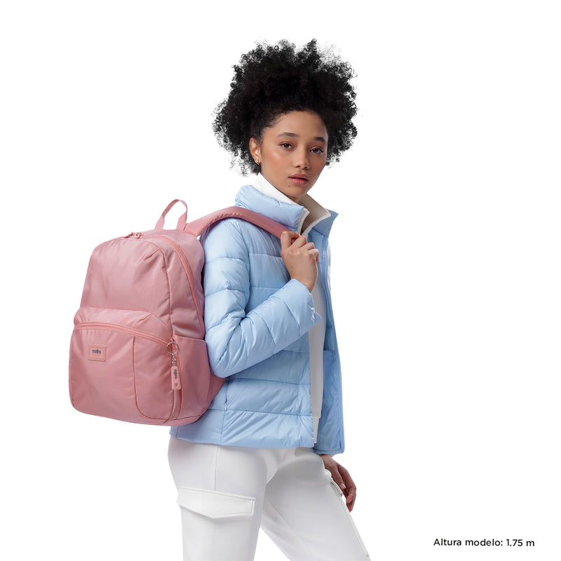 Morral Universitario Porta PC 14" Trik Rosado Mujer