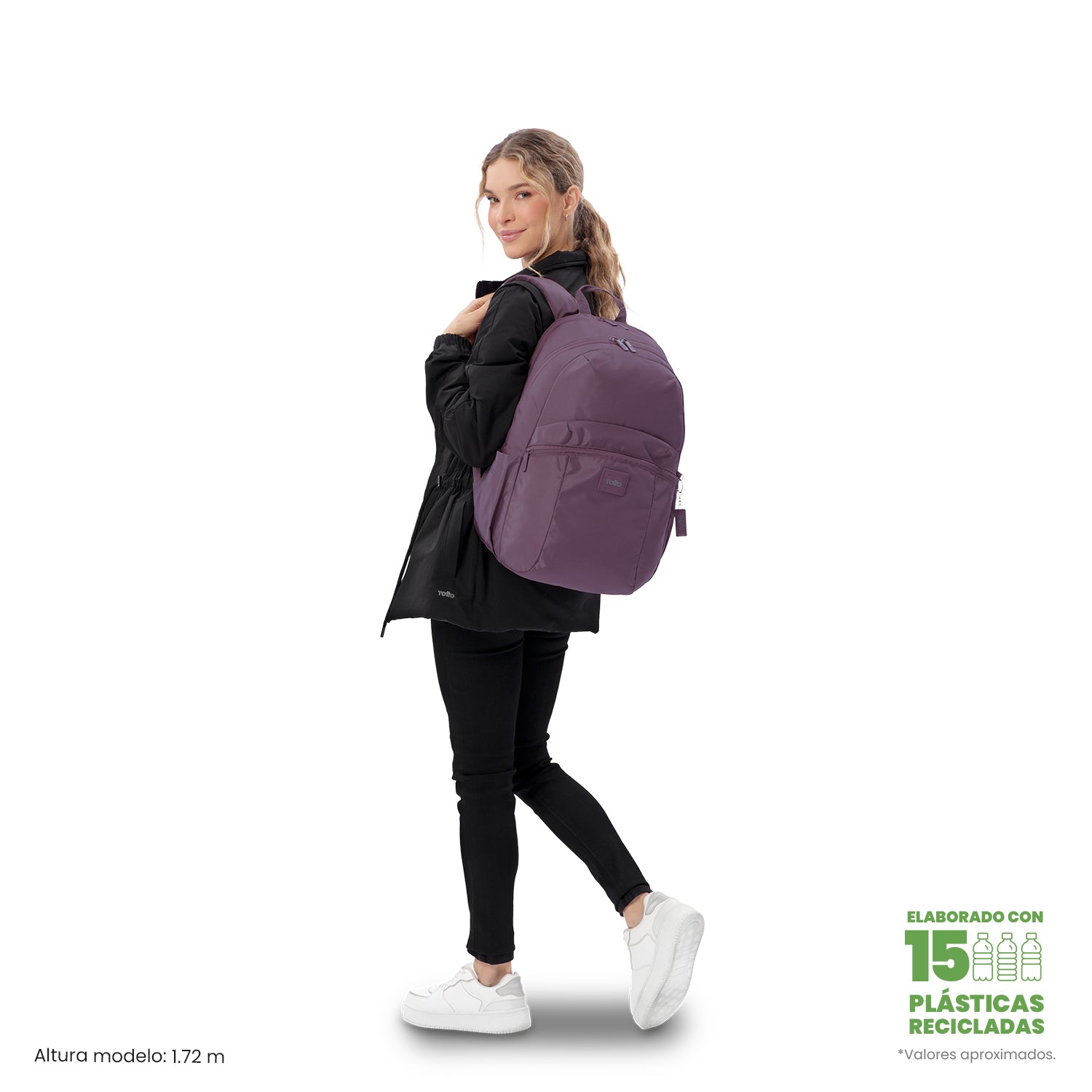 Morral Universitario Trik 2.0 Porta PC 15" Morado Mujer