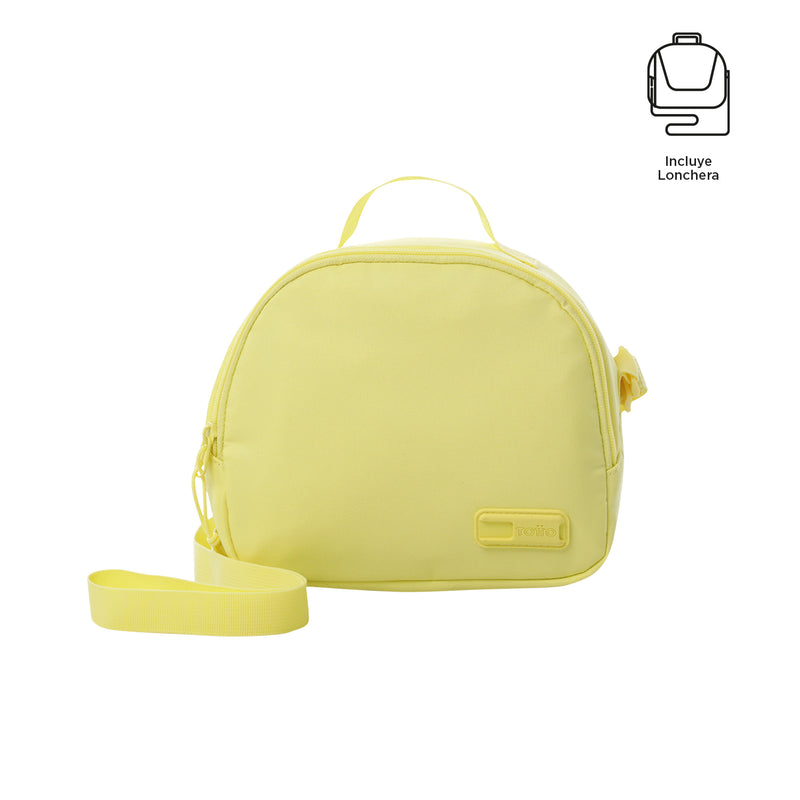 Combo Juvenil X 3 + Lonchera + Cartuchera Yuno Morral 14" Rosado Mujer