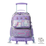 Maleta para Niña con 3 ruedas Andy Cat Grande Morado