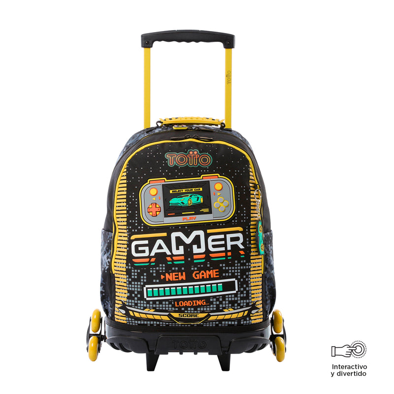 Mochila ruedas Niño 3 Rue Bomper Best Game Negro