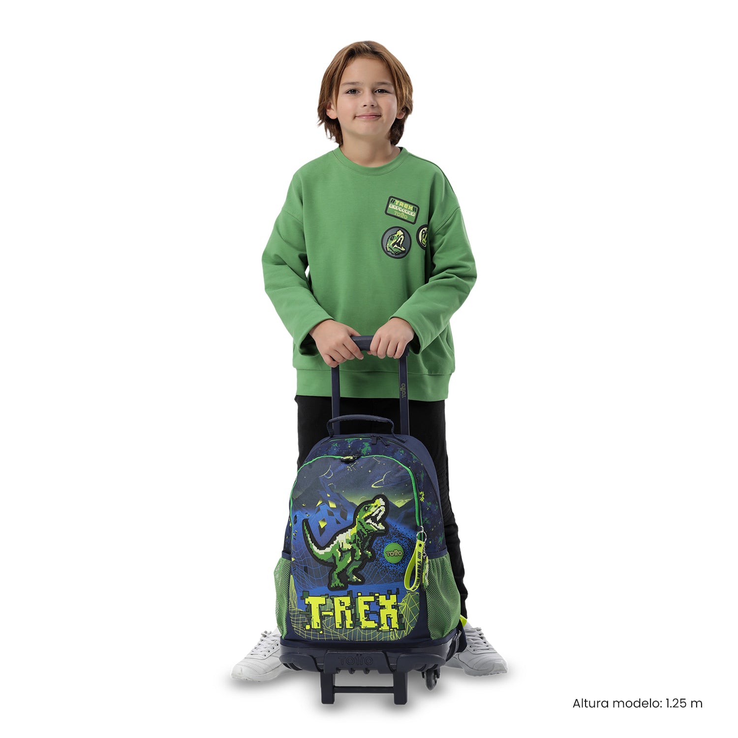 Maleta para Niña con ruedas Digisaurio Grande Azul