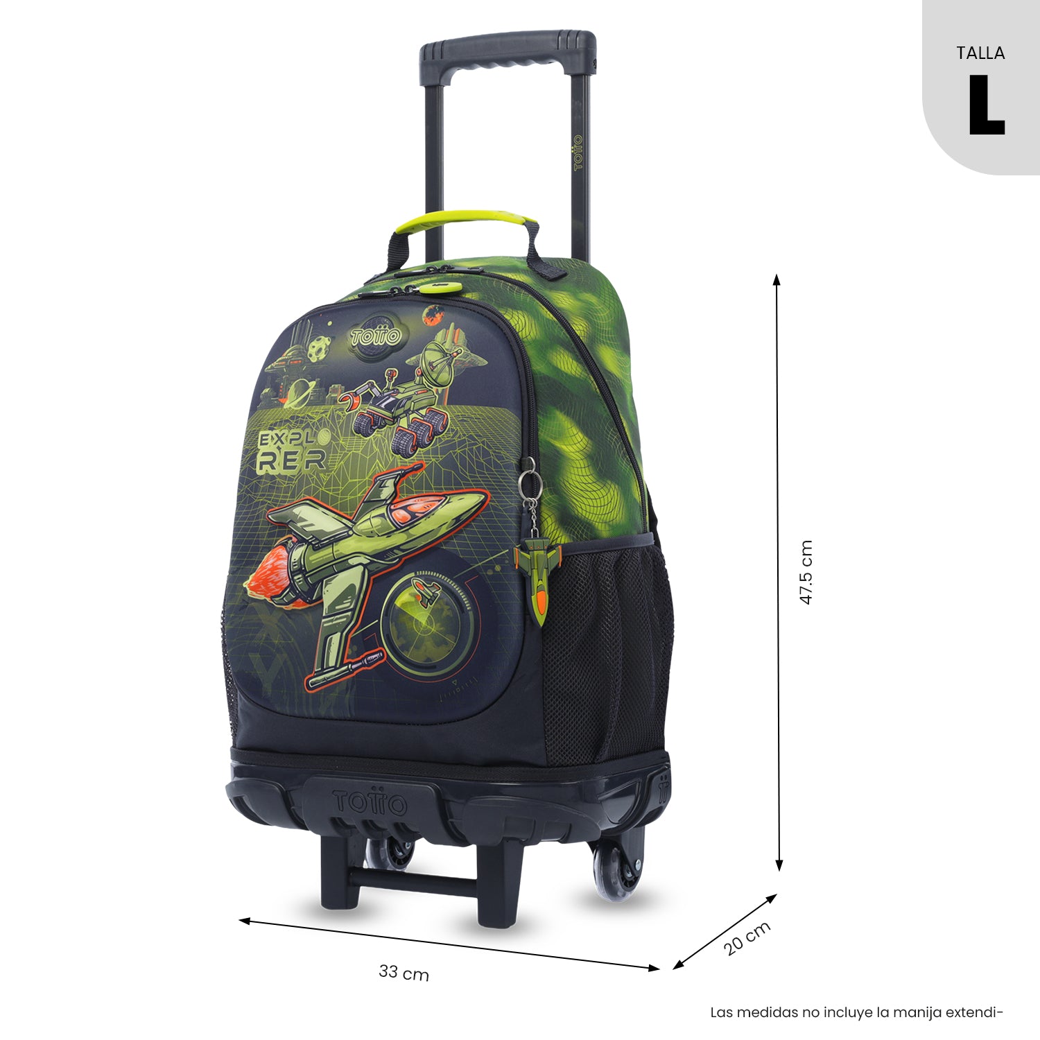 Maleta para Niño con ruedas Explorer Ship Grande Verde