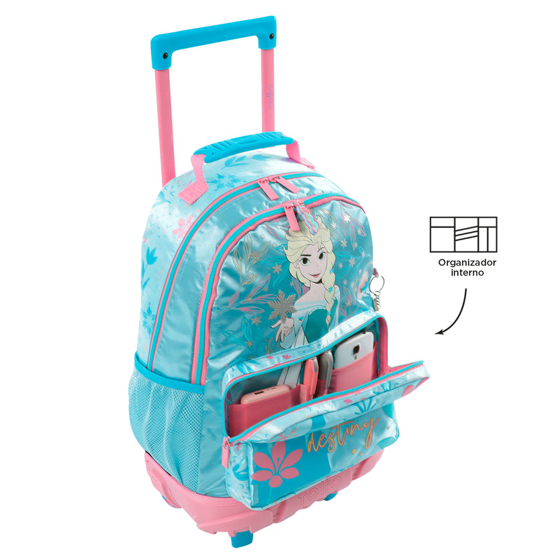 Morral ruedas Niña Frozen Destiny M Azul