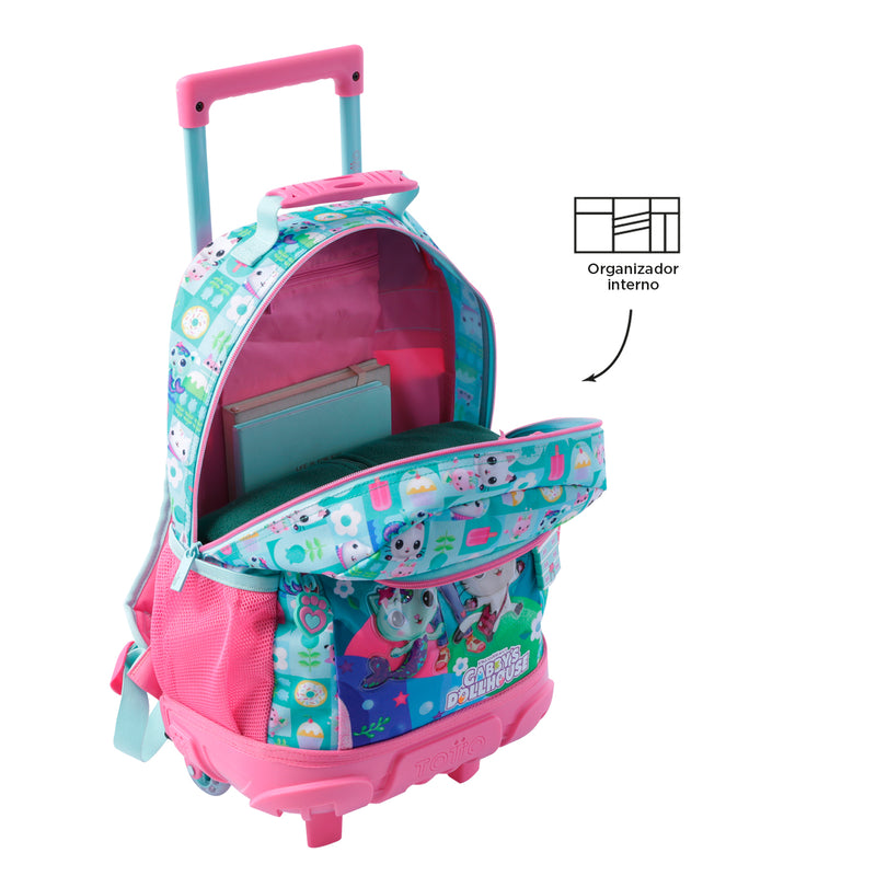 Morral con Ruedas para Niña Gabby Cats M Azul