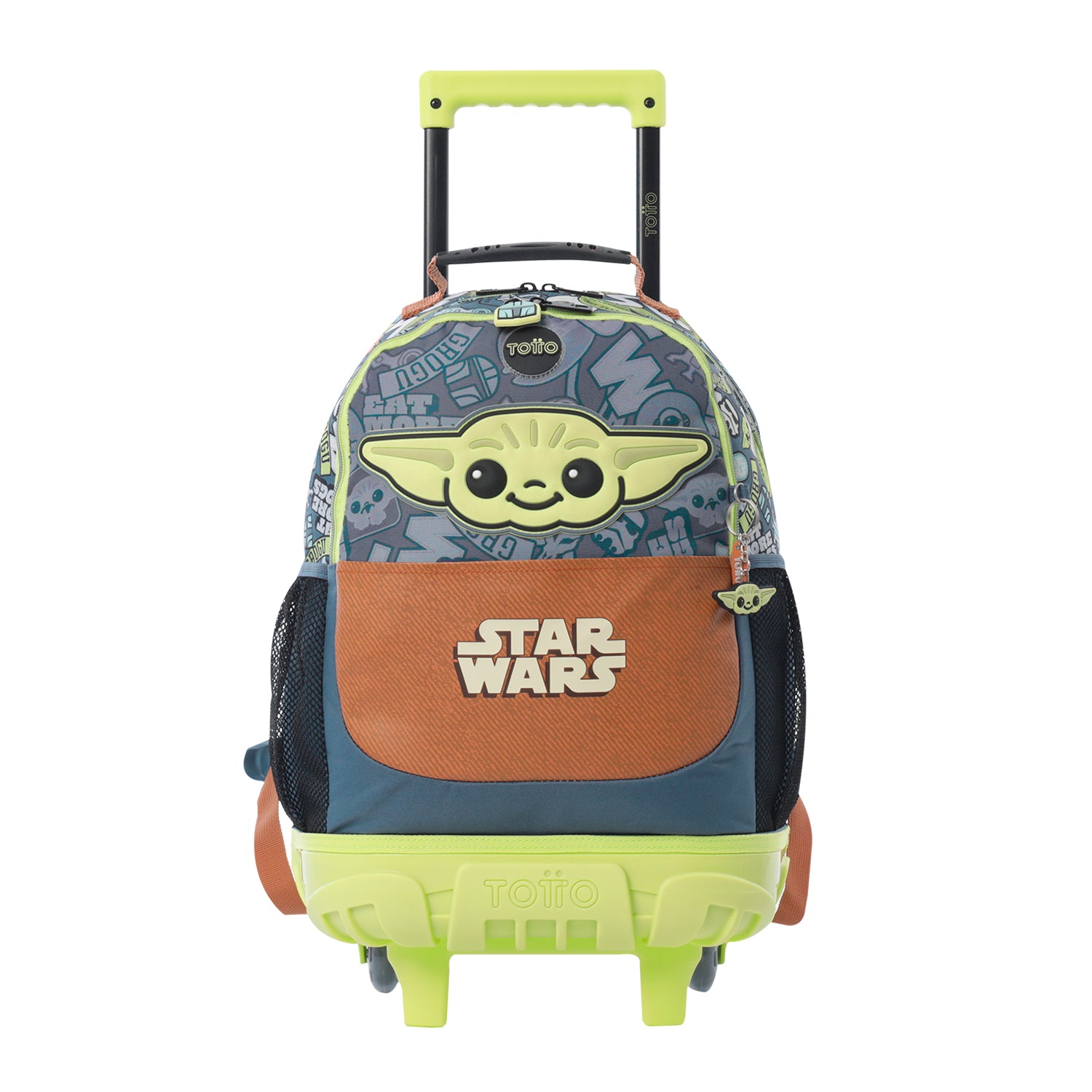 Morral con ruedas Niño Grogu School M Gris